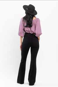 Judy Blues Tummy Control Cut Hem Flare