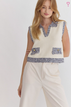 Load image into Gallery viewer, Cream Cropped Sleeveless Top