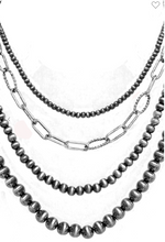 Load image into Gallery viewer, Western Navajo Pearl Clip Chain Necklace