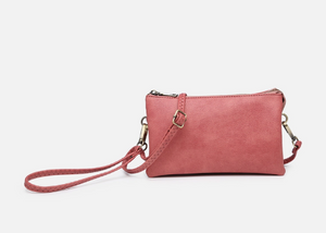 Riley Monogrammable Three Compartment Crossbody / Wristlet - Available in 21 Colors!