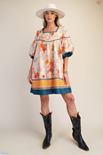Load image into Gallery viewer, Border Printed Cotton Poplin Dress