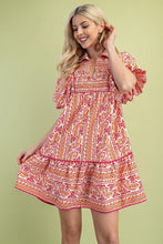 Load image into Gallery viewer, Mixed Paisley Print Dress - Pink Mix