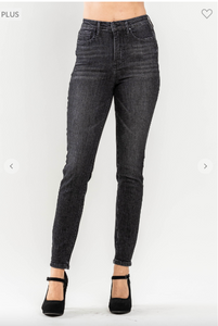 High Waist Tummy Control Skinny Jeans - Plus Size