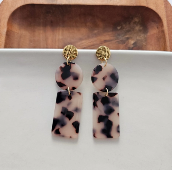 Nora Earrings - Blonde Tortoise