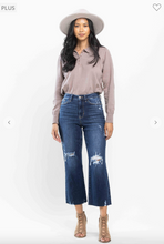 Load image into Gallery viewer, High Waist Cropped Wide Leg Jeans - Plus Size