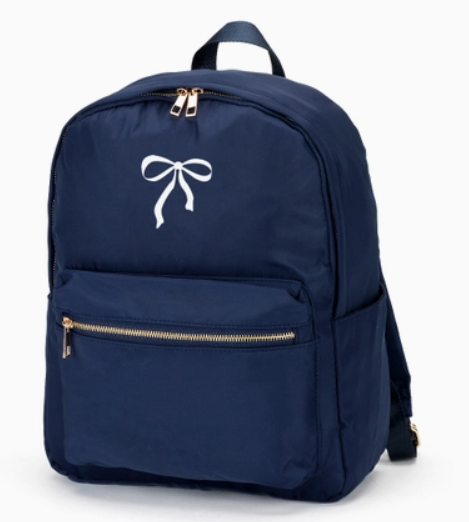 Charlie Backpack - Navy Bow