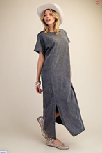 Load image into Gallery viewer, Ash - Mineral Washed Terry Midi Dress - Plus Size