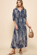 Load image into Gallery viewer, Tie Dye Maxi Dress - Navy/Taupe