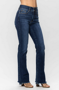 Judy Blue High Waist Vintage Frayed Hem Bootcut Jeans