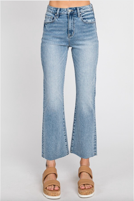 PETITE High Rise Wide Crop Jeans - ONLY 1 LEFT! SIZE 9