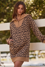 Load image into Gallery viewer, Leopard Jacquard Dress - Regular and Plus Sizes