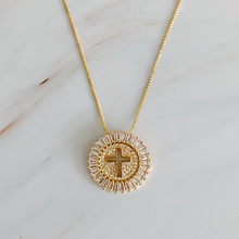 Load image into Gallery viewer, Shine Circle Cross Necklace