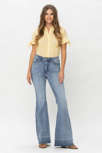 Judy Blue High Waist Tummy Control Release Hem Flare Jeans