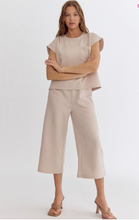 Load image into Gallery viewer, Textured Wide Leg Pants - Light Taupe - Regular &amp; Plus Sizes