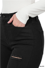 Load image into Gallery viewer, Zenana Black Cropped Skinny Jeans