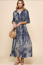 Load image into Gallery viewer, Tie Dye Maxi Dress - Navy/Taupe