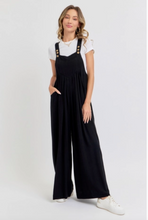 Load image into Gallery viewer, Black - Wide Leg Overalls - Regular &amp; Plus Sizes