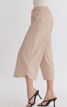 Load image into Gallery viewer, Light Taupe Textured Solid High Waisted Wide Leg Pants