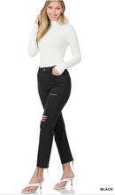 Load image into Gallery viewer, Zenana Black Cropped Skinny Jeans