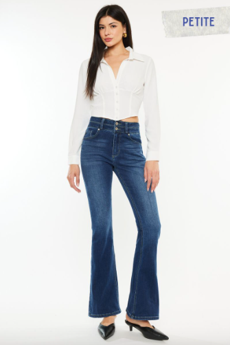 PETITE High Rise Skinny Bootcut Jeans