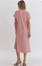 Load image into Gallery viewer, Dusty Pink Ribbed Midi Dress - Regular and Plus Size