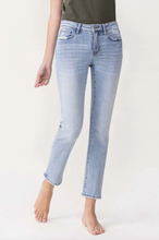 Load image into Gallery viewer, Mid Rise Slim Straight Cropped Jeans