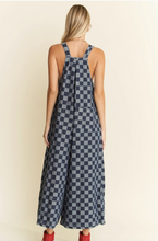 Load image into Gallery viewer, Denim Checkered Jumpsuit / Overalls - Regular &amp; Plus Sizes