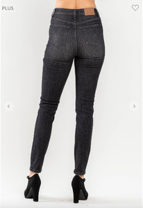 High Waist Tummy Control Skinny Jeans - Plus Size