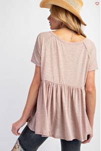 Mushroom - Cotton Slub Tunic Top