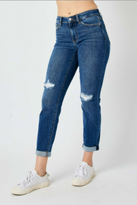 Judy Blue Mid Rise Destroyed Slim Fit Jeans