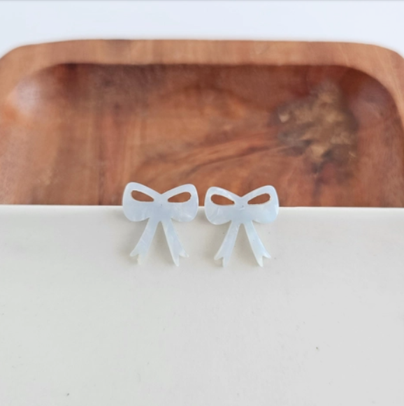 Bow Studs - Light Blue