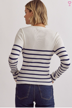 Load image into Gallery viewer, Ribbed Long Sleeve Top - White