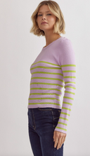 Load image into Gallery viewer, Ribbed Long Sleeve Top - Lilac