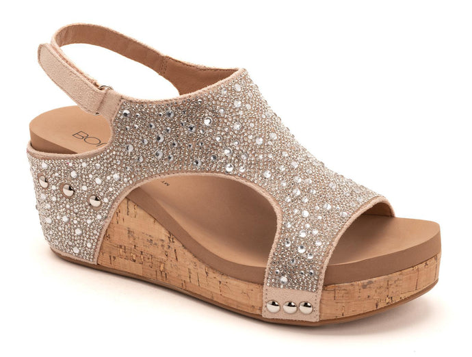 Clear Rhinestones - The Ashley Wedge by Corky's