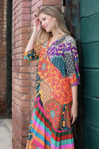 VIntage Boho Mix Maxi Dress