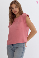 Load image into Gallery viewer, Textured Short Sleeve Top - Coral Pink - Regular &amp; Plus Size