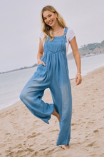 Load image into Gallery viewer, Washed Chambray Overall Jumpsuit - Washed Denim