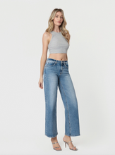 Load image into Gallery viewer, High Rise Medium Wash Full Length Wide Leg Jeans