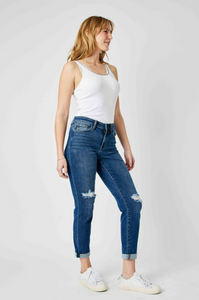 Judy Blue Mid Rise Destroyed Slim Fit Jeans