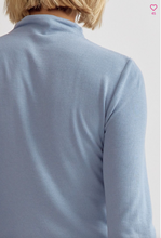 Load image into Gallery viewer, Shirred Detail Ribbed Top - Blue Blush