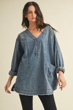 Load image into Gallery viewer, Patch Pocket Denim Top