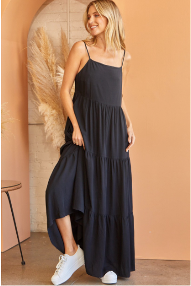 Plus Black Maxi Dress - ONLY 1X LEFT!