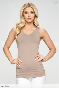 One Size Reversible V or U Neckline Seamless Tank