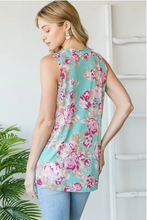 Load image into Gallery viewer, Floral V Neck Sleeveless Top - ONLY 1 LEFT! SIZE S