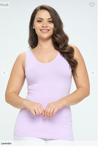 Plus Size Reversible V or U Neckline Seamless Tank